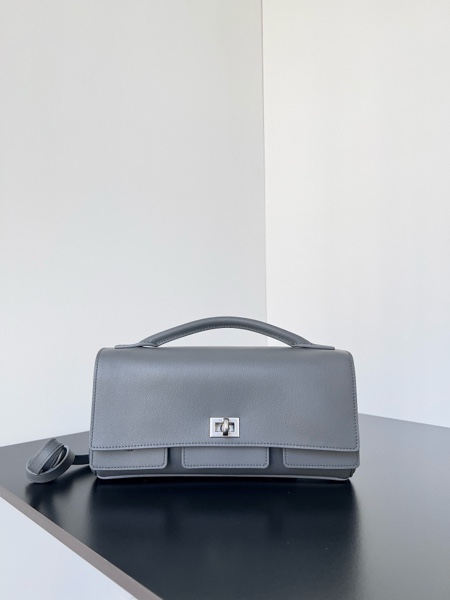 Balenciaga Bel Air Clutch Grey Silver